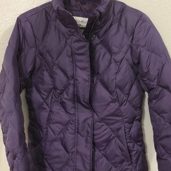 EDDIE BAUER Goose Down Puffer Jacket Quilted Purple - Picture 5 of 5